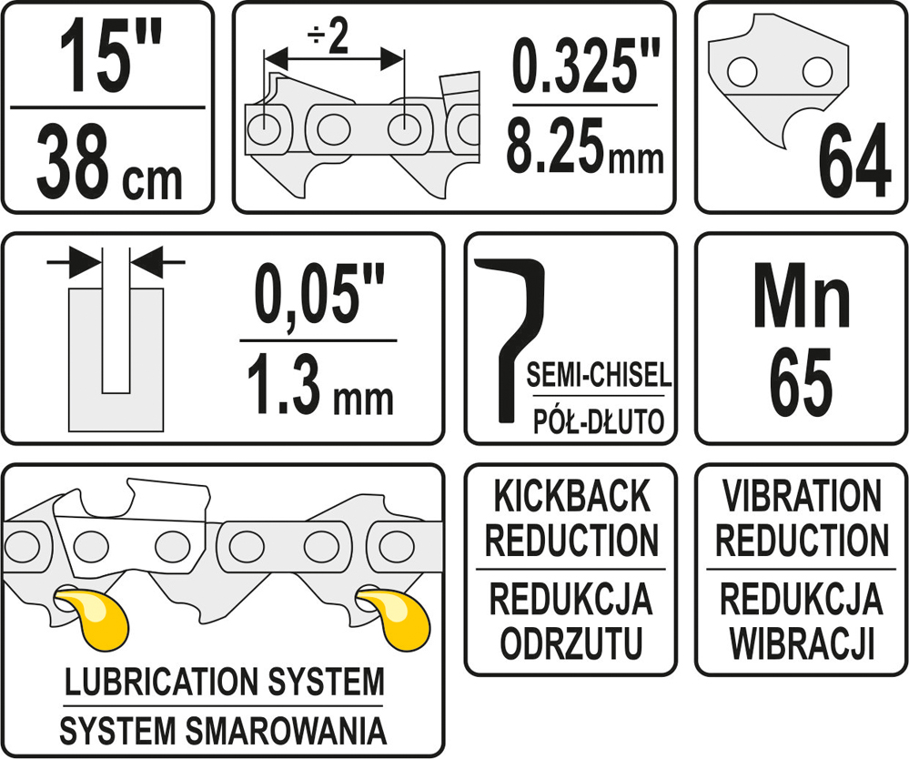 Łańcuch tnący do pilarki 15'' .325 1.3mm 64Z
