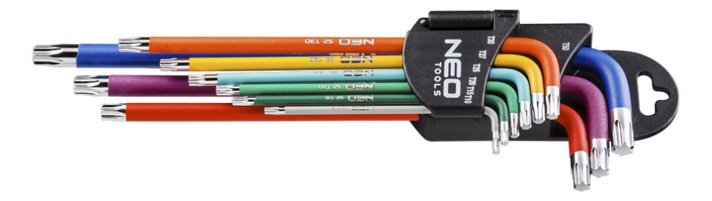 Klucze torx T10-50 9 sztuk kolorowe