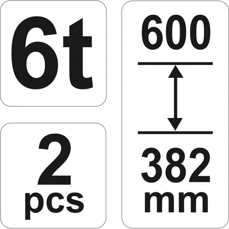 Podstawki pod samochód 6T 2 szt