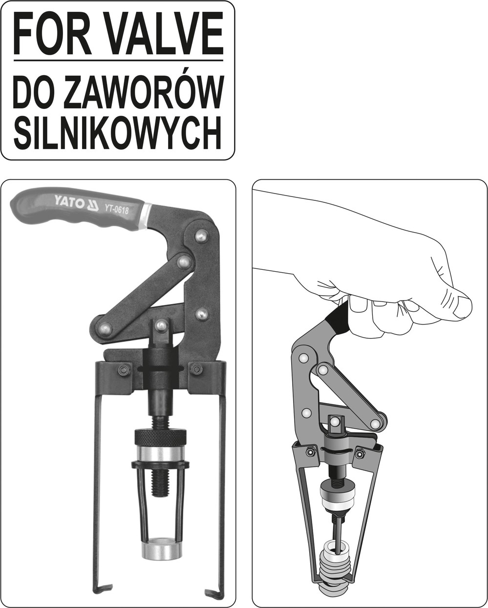 Przyrząd do demontażu zaworów silnikowych