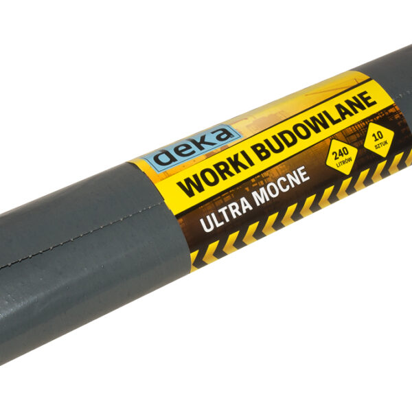 Worki budowlane ultra mocne 240L A10 czarne