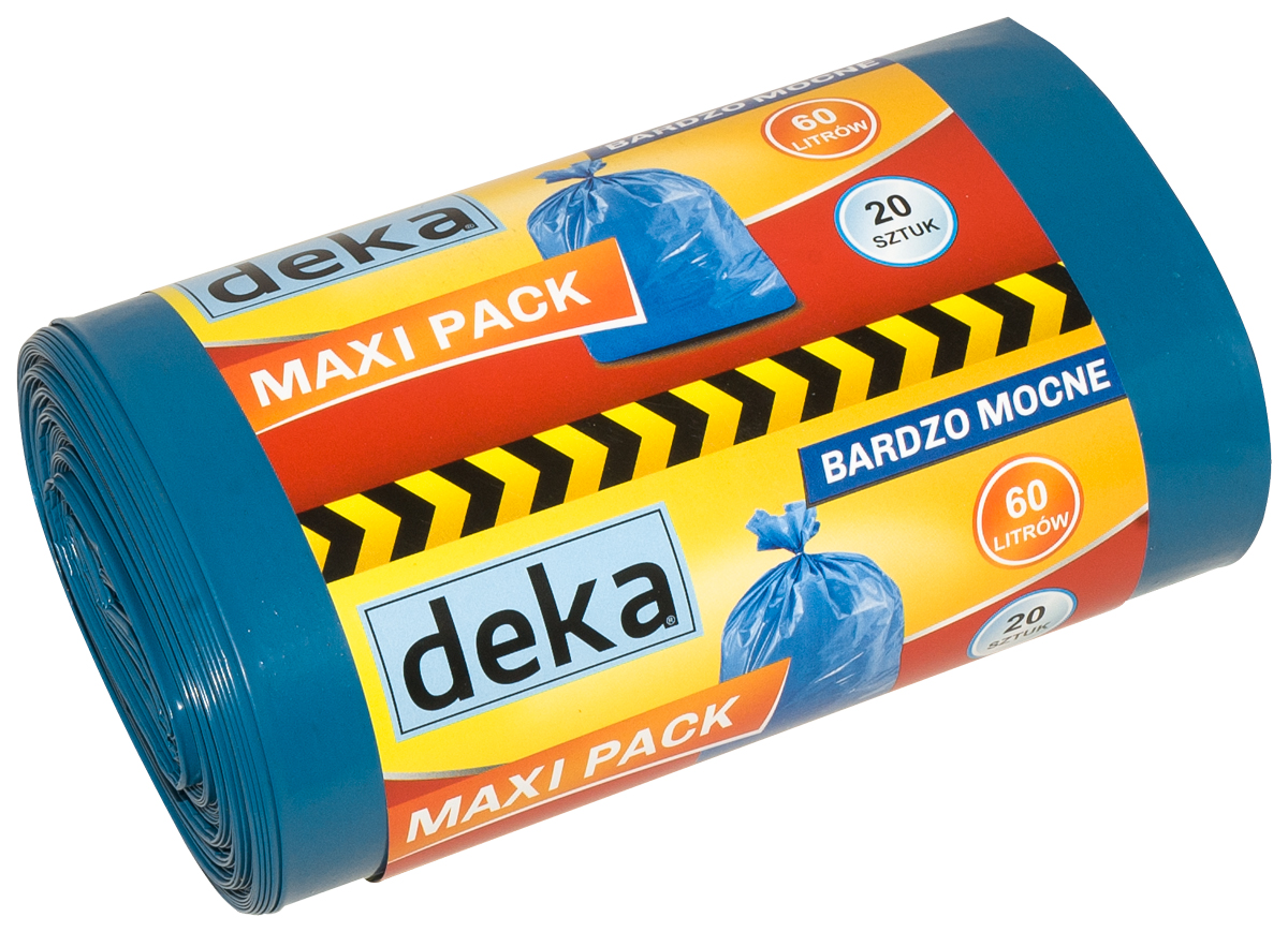 Worki maxi pack bardzo mocne niebieskie 60L A20