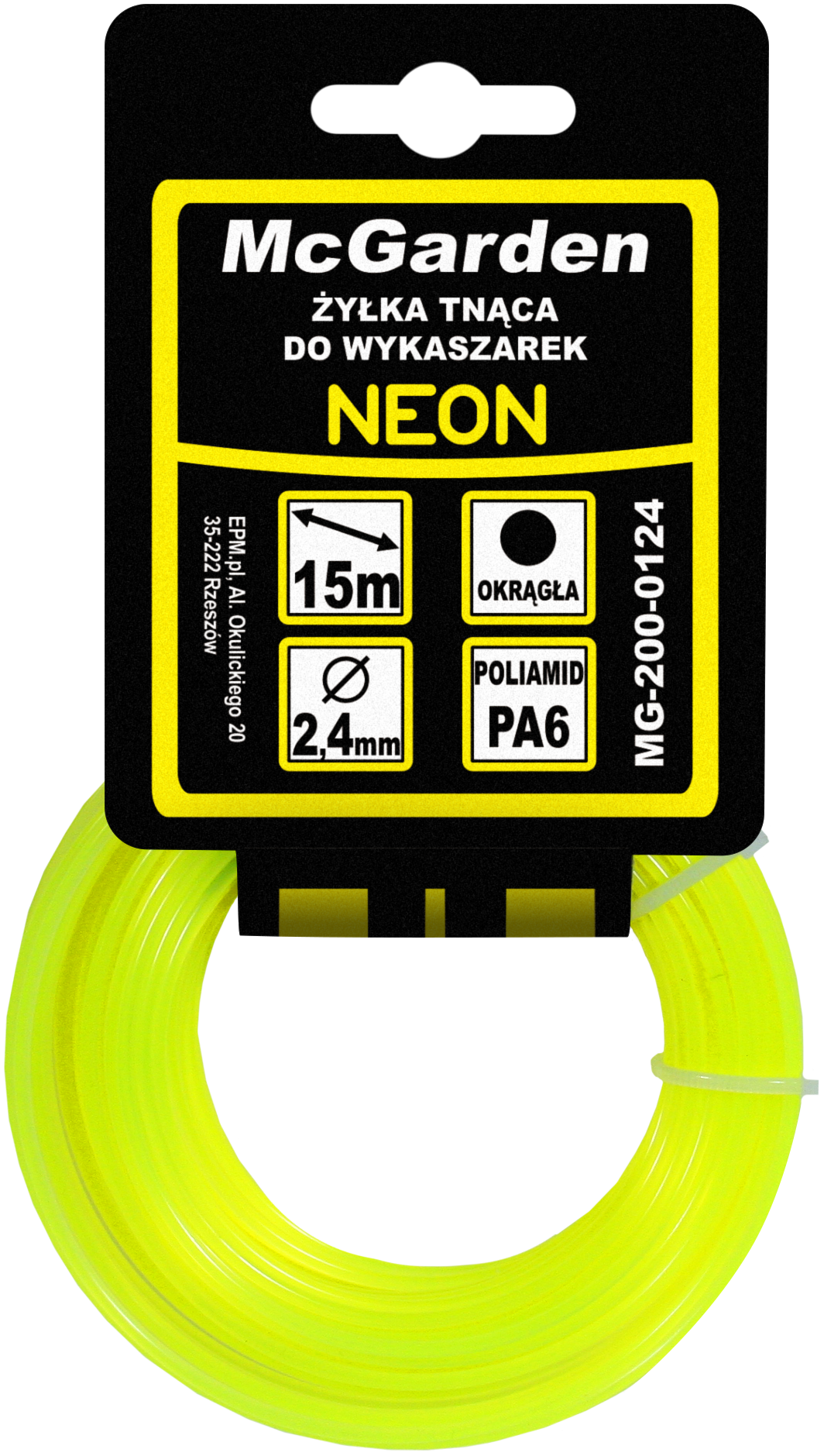 Żyłka do wykaszarki okrągła neon 1,3mm 15M