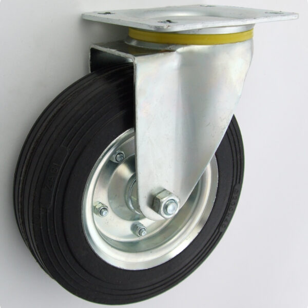 Koło metal-guma 200mm skręt wzmacniane  62NW
