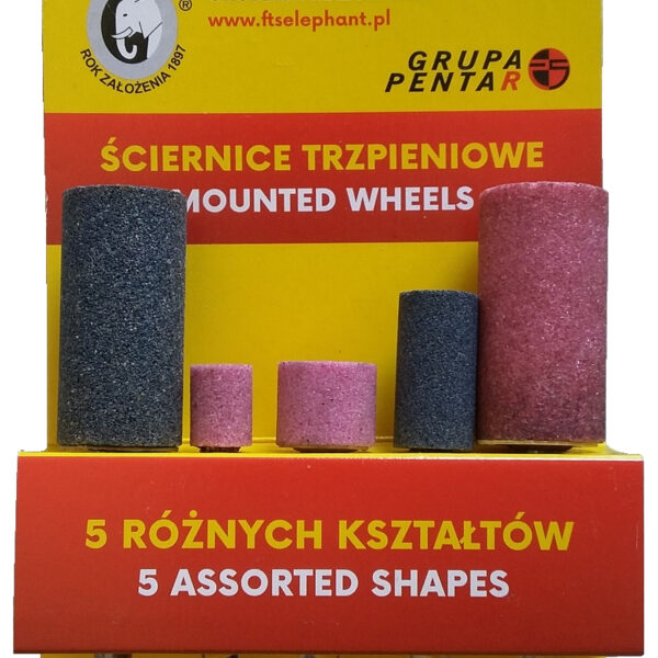 Zestaw ściernic trzpieniowych 6mm