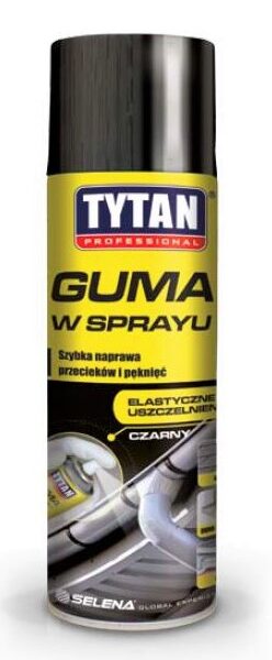 Tytan guma w sprayu 400 ml czarny