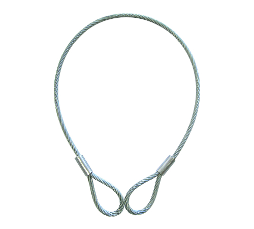 Lina stalowa z pętelkami 4.0mm 3mb