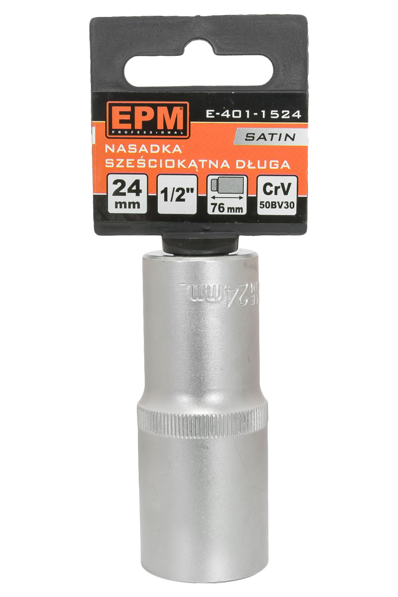 Nasadka długa 1/2'' 6-KĄTNA satin 30mm