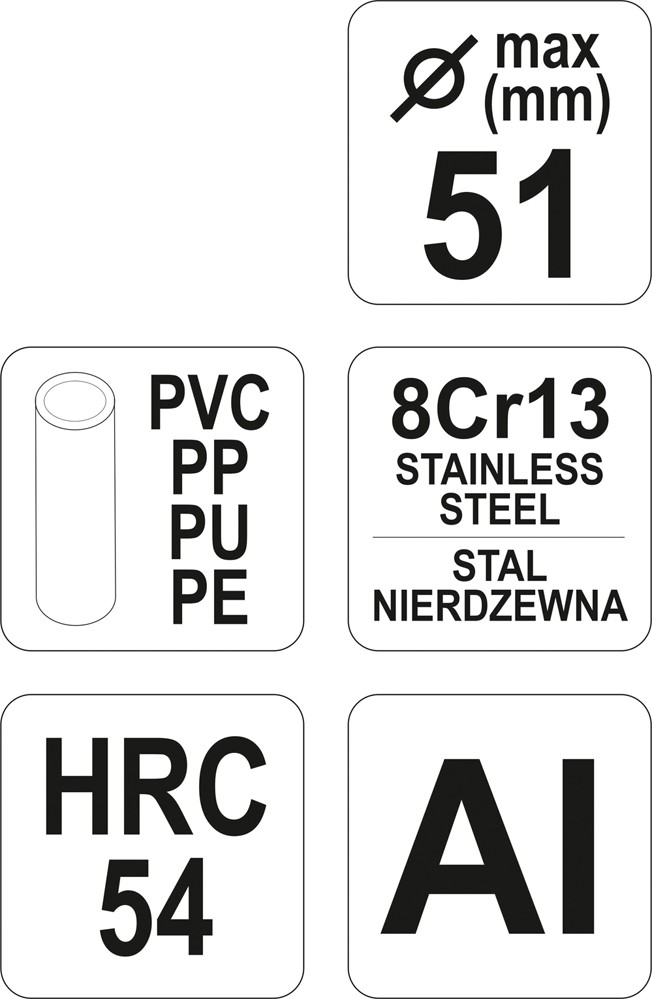 Obcinak do RUR PCV FI MAX 51 mm