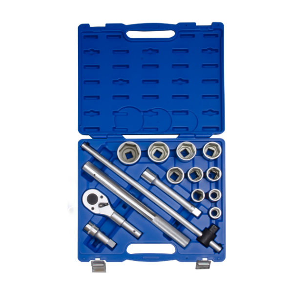 Zestaw nasadek 3/4'' 14 części krótkie 6-KĄT. 22-50mm +ACC