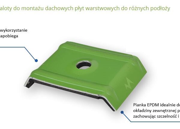 Kaloty do montażu dachowych płyt warstwowych 26 RAL9006