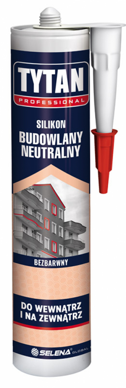Silikon neutralny budowlany Tytan 280ml bezbarwny
