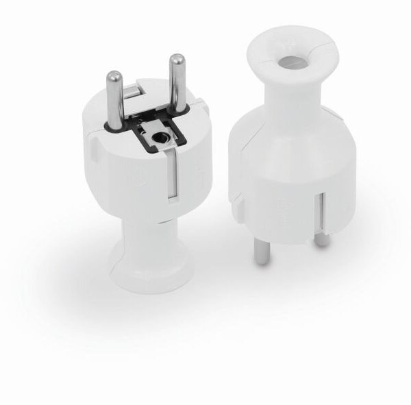 Wtyczka prosta rozbieralna uni-schuko, 2P+Z 16A, 250V biała
