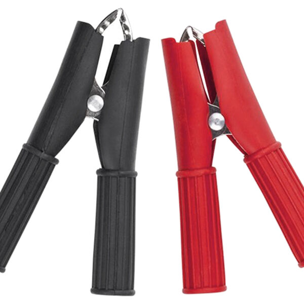 Złącze krokodyl 30A izolowane czarne DŁ.74mm