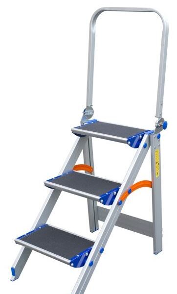 Schodki składane 70cm 3 stopnie + poręcz