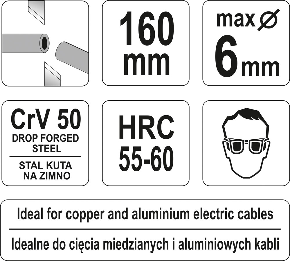 Szczypce do cięcia przewodów 6 CAL