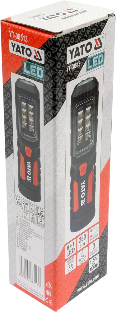 Latarka warsztatowa 2W1 LED magnet 3XAA