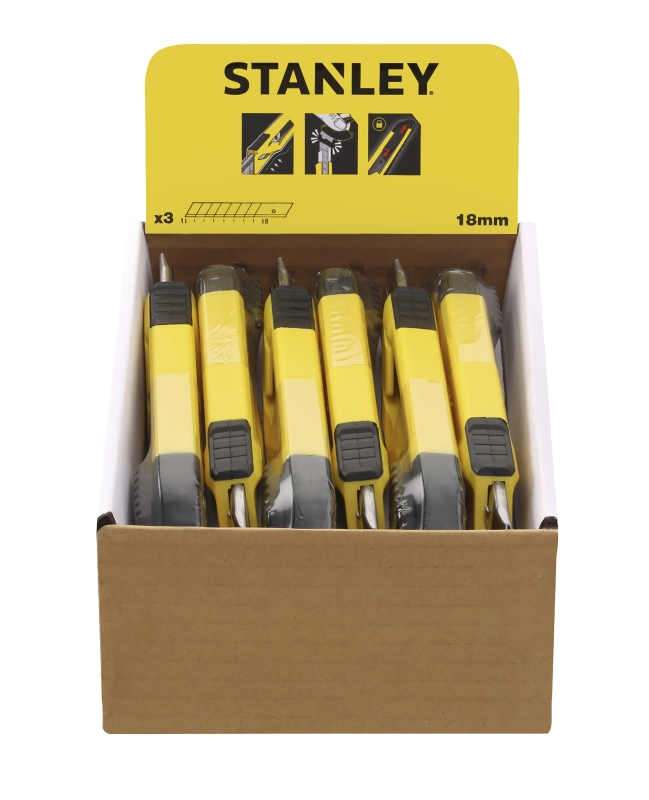 Nóż plastikowy z 3 ostrzami TPR 18mm