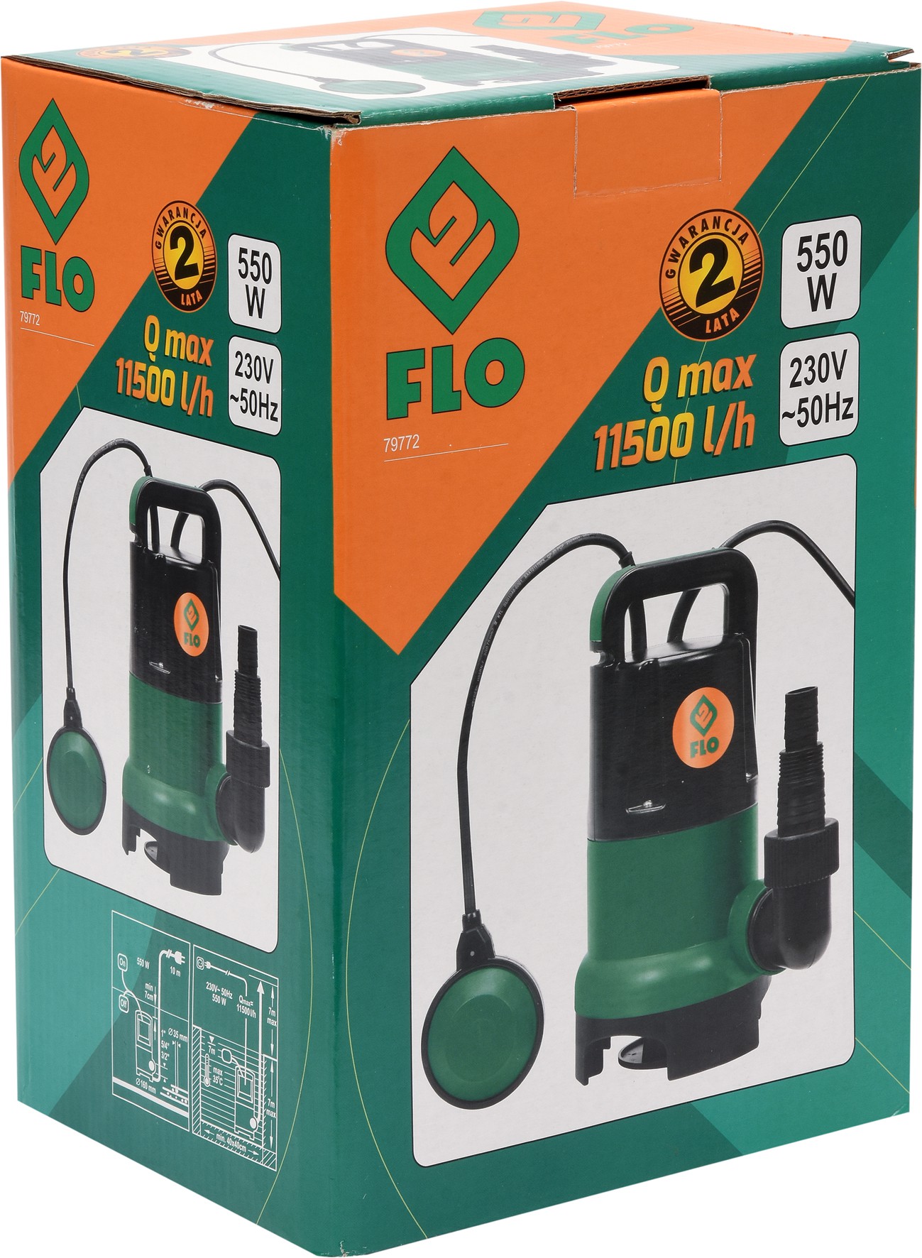 Pompa zatapialna do brudnej wody 550W