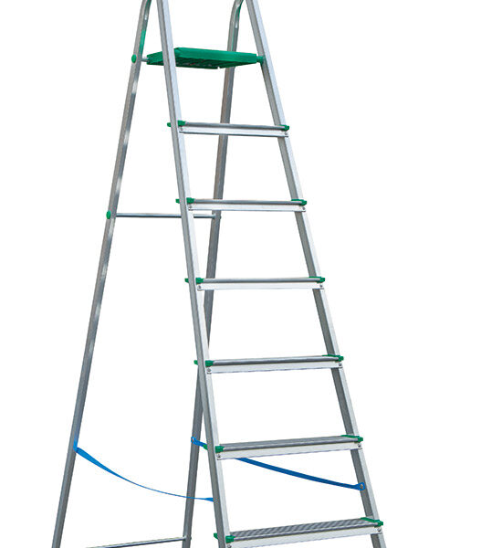 Drabina aluminiowa wolnostojąca 252cm 7 stopni + podest