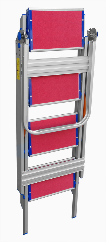 Schodki składane 93cm 4 stopnie + poręcz