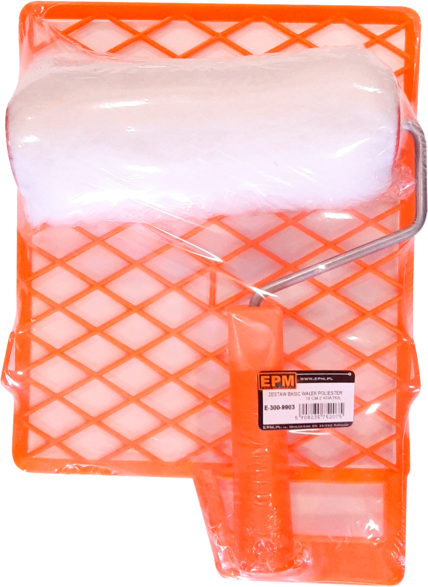 Zestaw basic wałek poliester 18cm z kratką