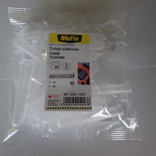 Tuleja siatkowa plastikowa do żywic 12*80mm 20szt
