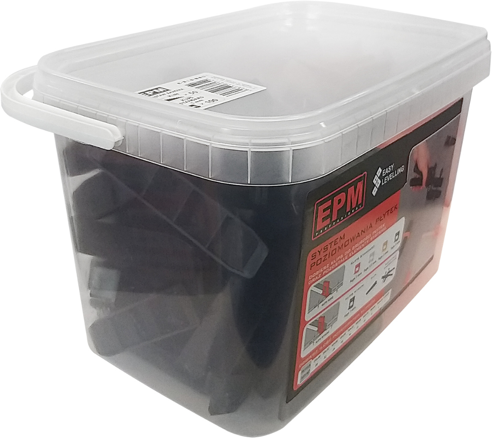 Klipsy+kliny system układania płytek easy leveling 150SZ 1mm