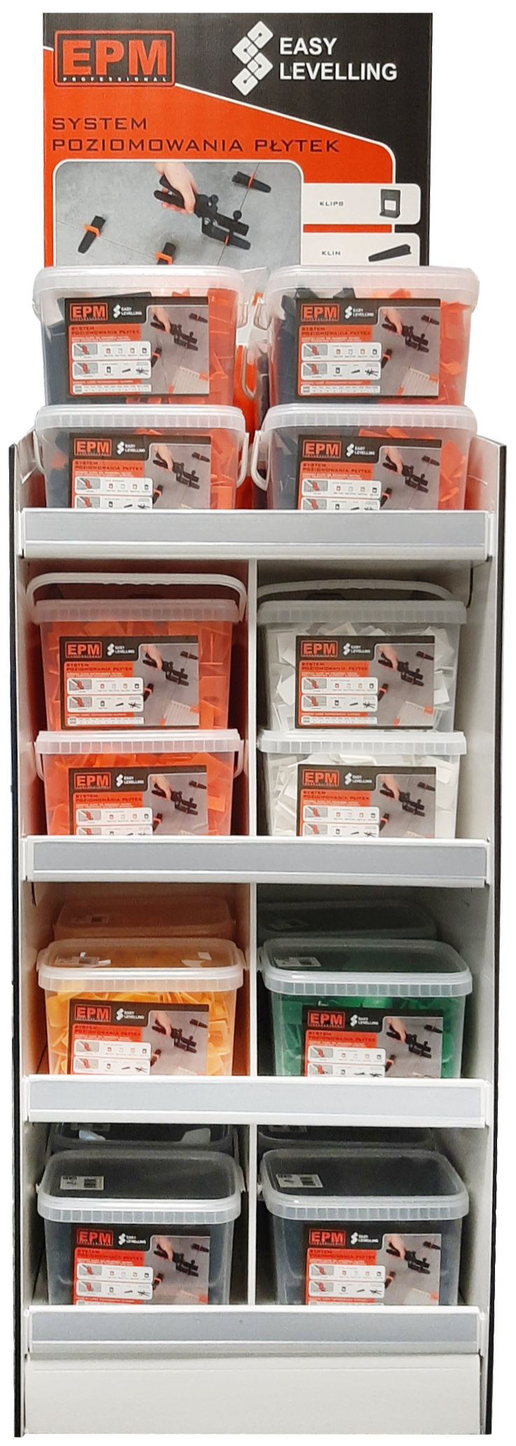 Klipsy+kliny system układania płytek easy leveling 150SZ 1mm