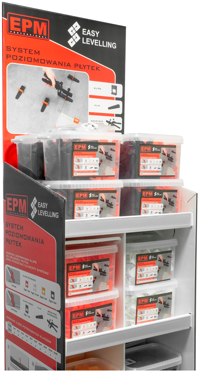 Klipsy+kliny system układania płytek easy leveling 150SZ 1mm