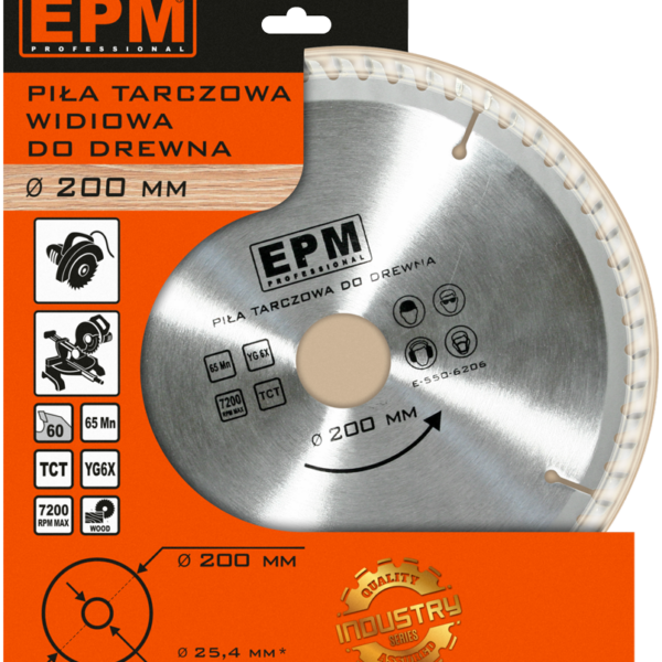 Piła spiekowa 200mm 60 zębów