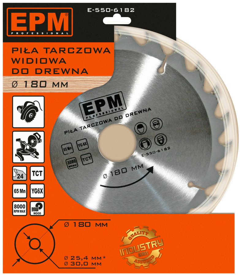 Piła spiekowa 180mm 24 zębów