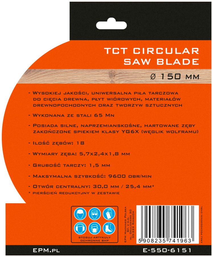 Piła spiekowa 150mm 18 zębów