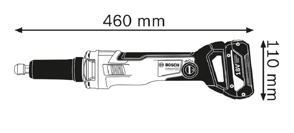 Szlifierka prosta akumulatorowa GGS 18V-23 LC 0*AH