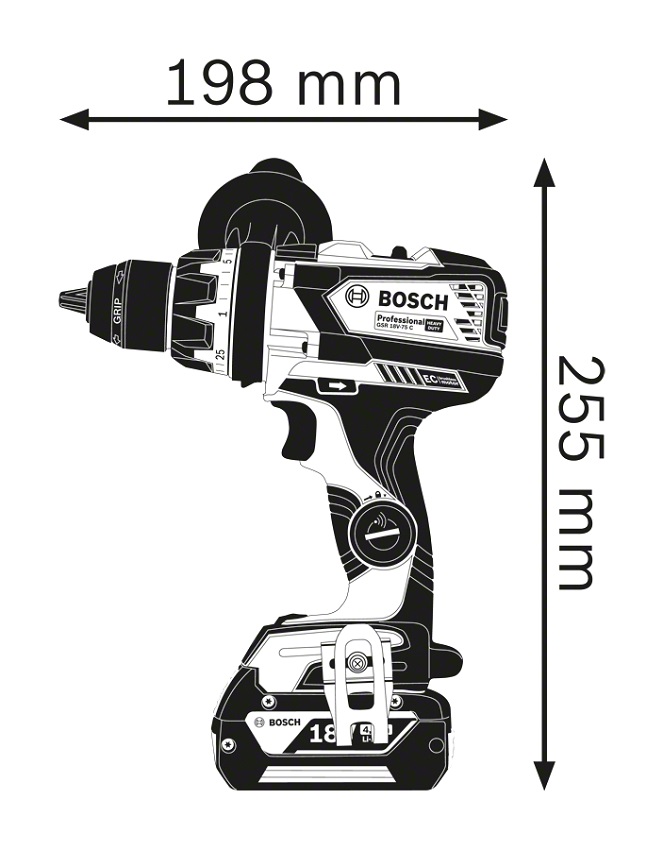Wiertarko-wkrętarka akumulatorowa GSR 18V-110 C 0*0AH l-boxx