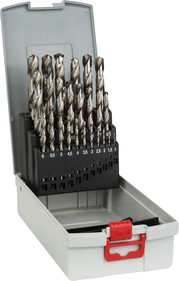 Komplet wierteł do metalu hss-g zestaw 25 szt