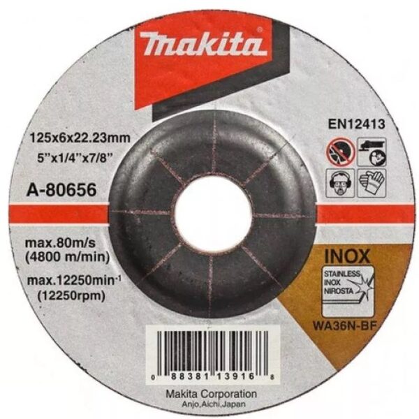 Tarcza szlifierska wypukła do metalu 125*6*22 mm