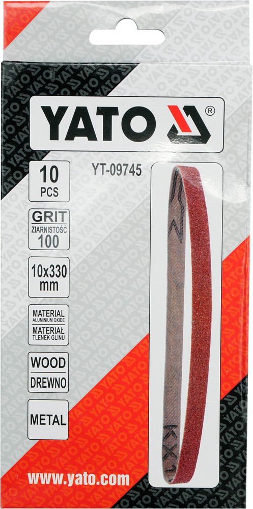 Taśma ścierna bezkońcowa 10szt P100 10*330mm