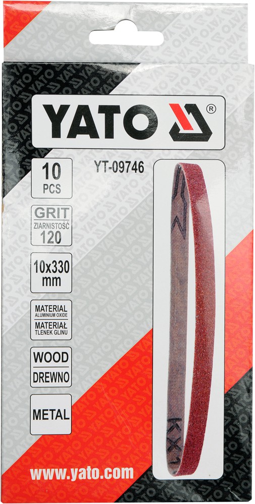 Taśma ścierna bezkońcowa 10szt P120 10*330mm