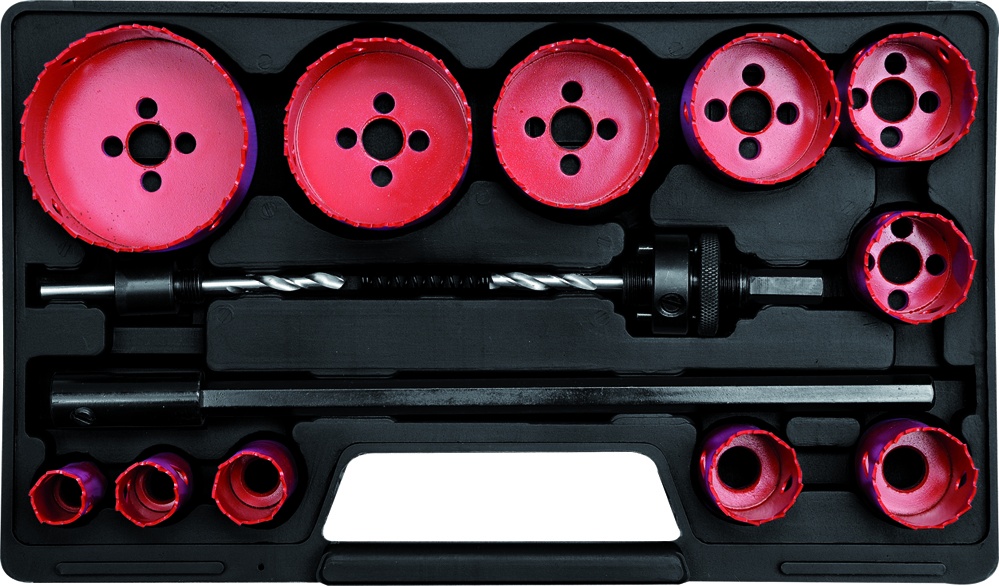 Zestaw otwornic dla elektryków 19-76mm 15 części