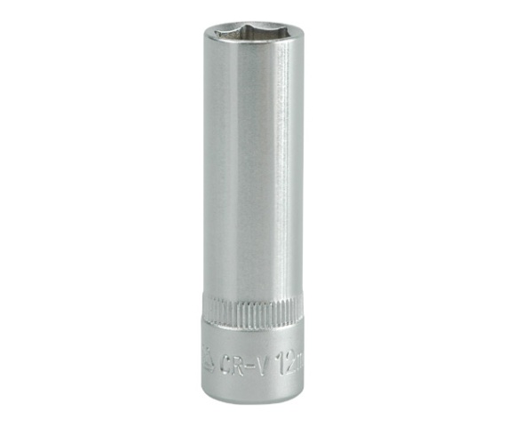 Nasadka długa 6-KĄTNA chromowana 3/8'' 12mm