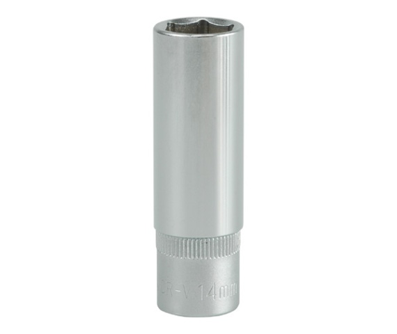 Nasadka długa 6-KĄTNA chromowana 3/8'' 14mm