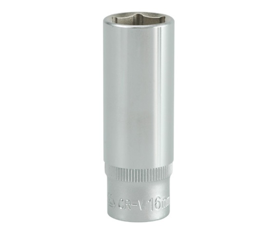 Nasadka długa 6-KĄTNA chromowana 3/8'' 16mm