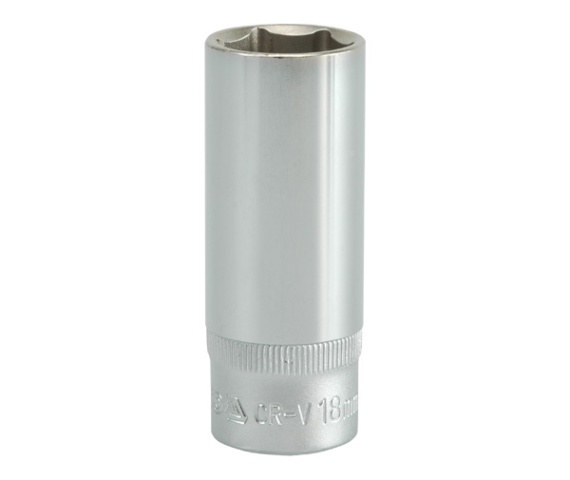 Nasadka długa 6-KĄTNA chromowana 3/8'' 18mm