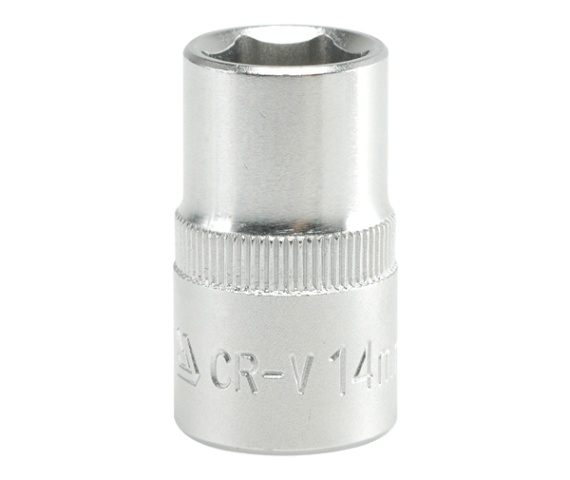 Nasadka krótka 6-KĄTNA chromowana 1/2'' 14mm
