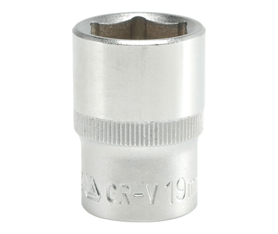 Nasadka krótka 6-KĄTNA chromowana 1/2'' 19mm