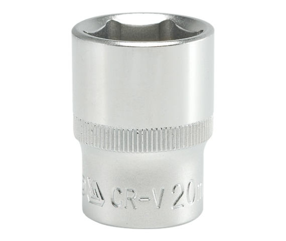 Nasadka krótka 6-KĄTNA chromowana 1/2'' 20mm