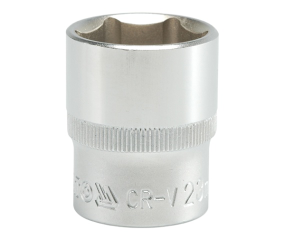 Nasadka krótka 6-KĄTNA chromowana 1/2'' 23mm