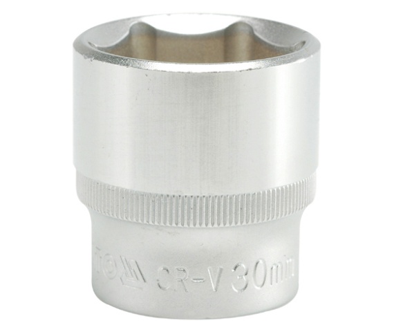 Nasadka krótka 6-KĄTNA chromowana 1/2'' 30mm
