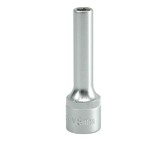 Nasadka długa 6-KĄTNA chromowana 1/2'' 8mm